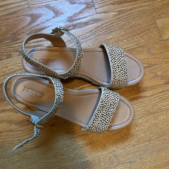 J crew factory | leopard print platform sandal, Sz 9.5 - Picture 2 of 5